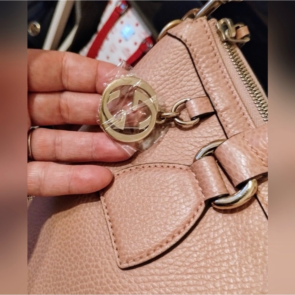 Gucci Dollar Calfskin Blush Pink Satchel - Picture 2 of 8